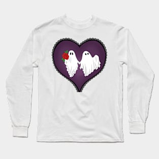 Ghost Valentines Holding Hands Long Sleeve T-Shirt